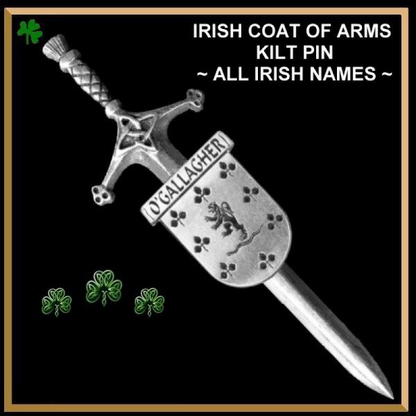 Murray Irish Coat of Arms Shield Kilt Pin ~ ISLKP